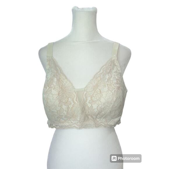 Bali Wireless Bralette Size 2XL Cream - Picture 1 of 4